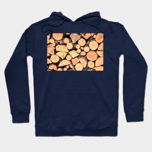 Sunny Wooden Log Pile Hoodie